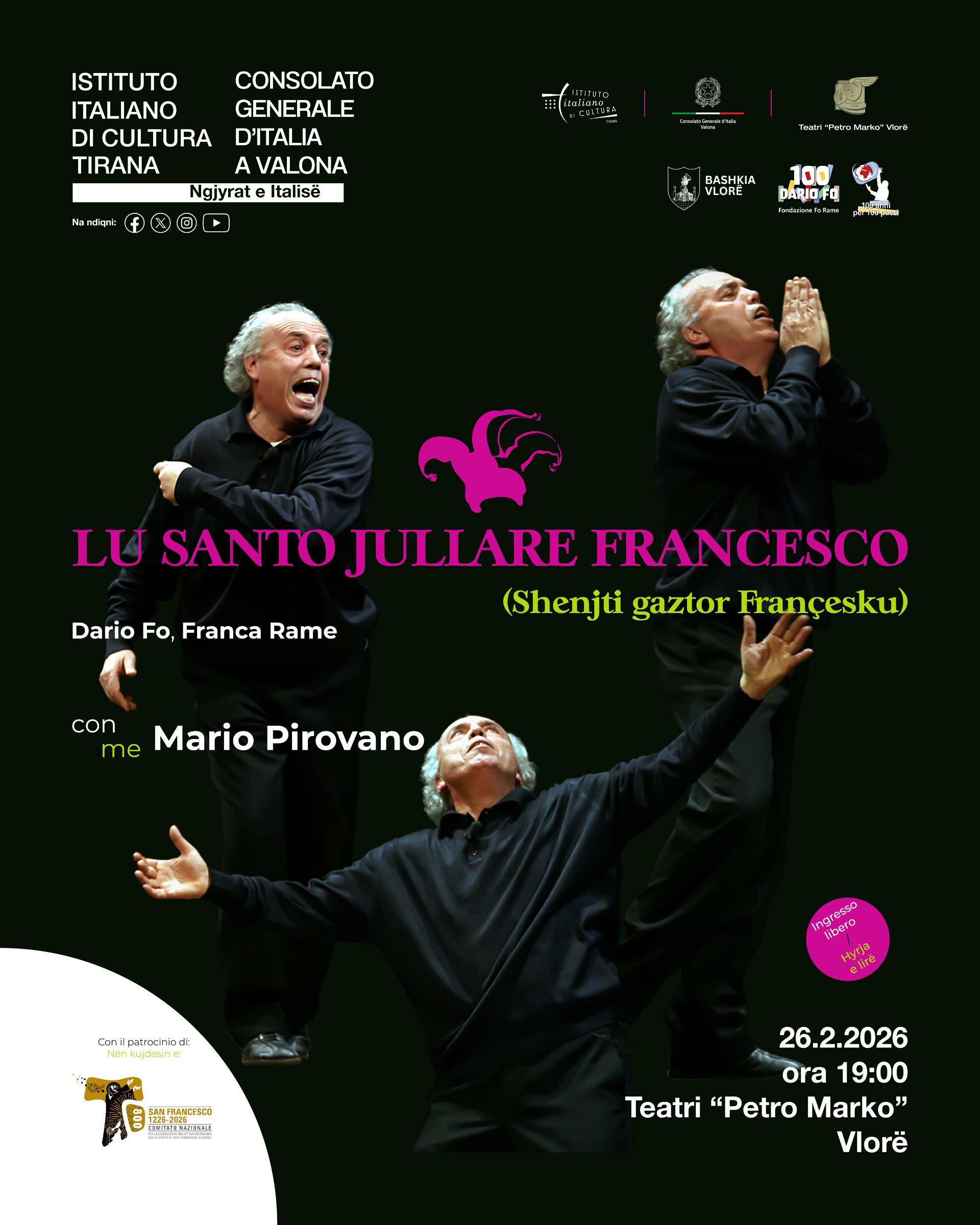 Locandina Spettacolo Dario Fo